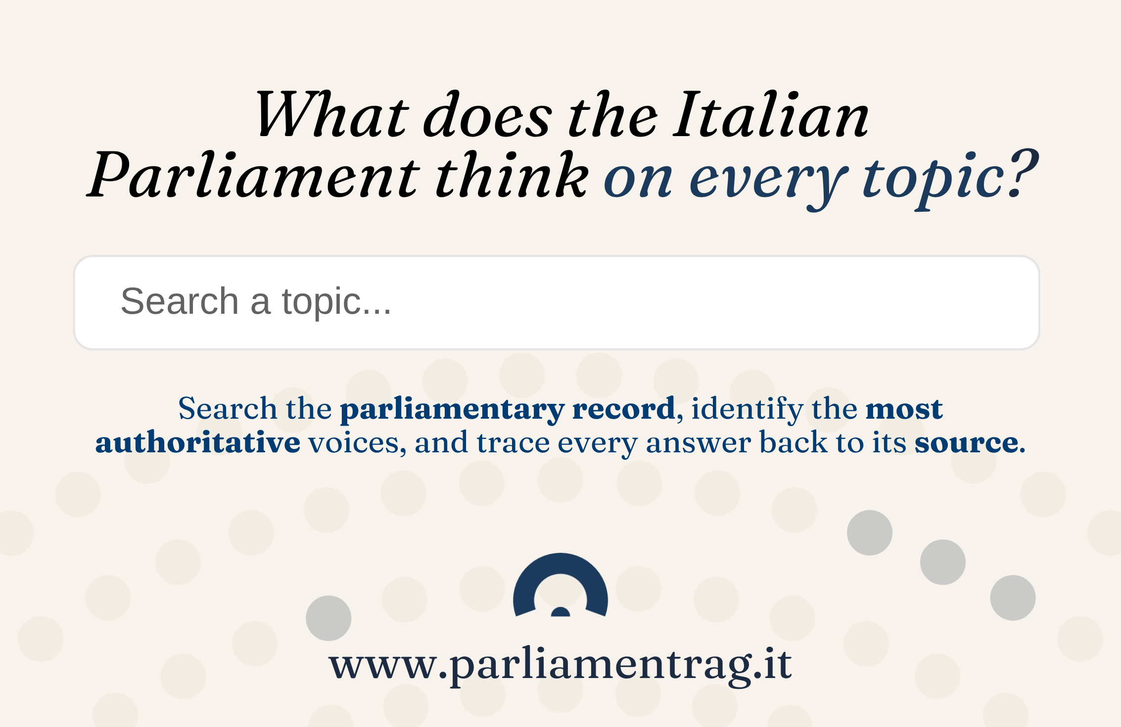 ParliamentRAG: navigare gli atti parlamentari con l’IA affidabile